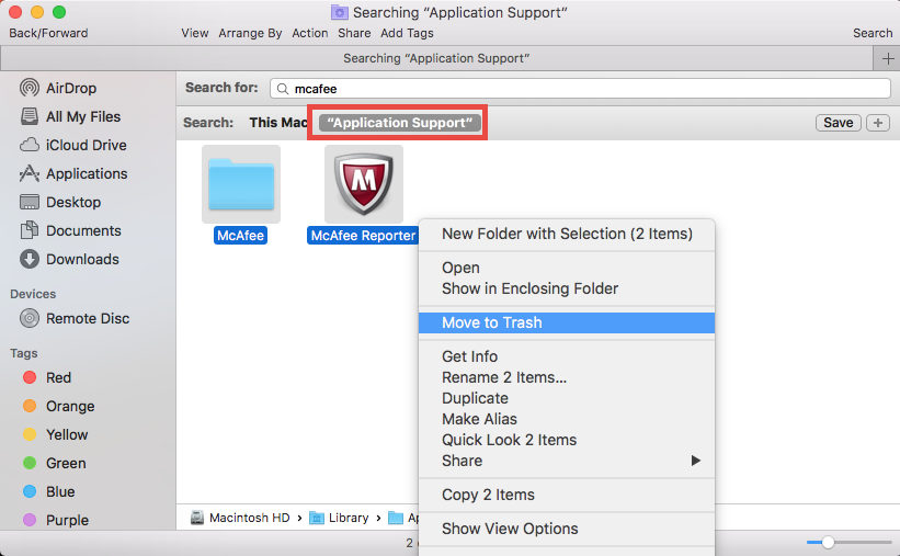 mcafee student endpoint for mac not loading sierra